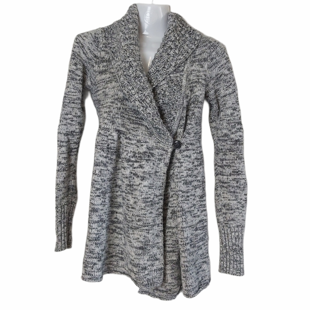 Talula Aritzia Wrap Cardigan Lambswool Cashmere Blend Gray S